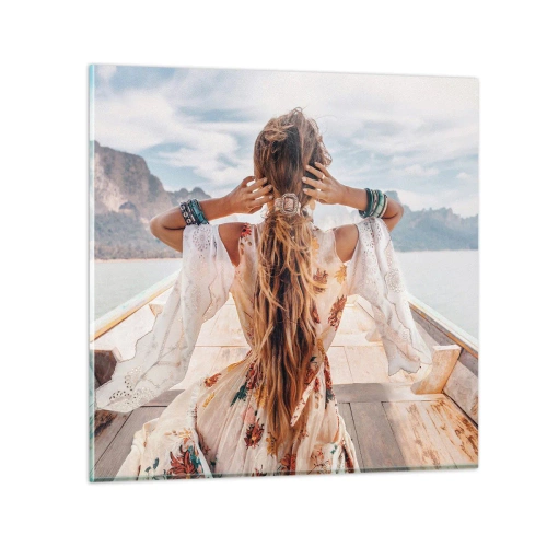 Impression sur verre - Image sur verre - En route vers le bonheur - 30x30 cm