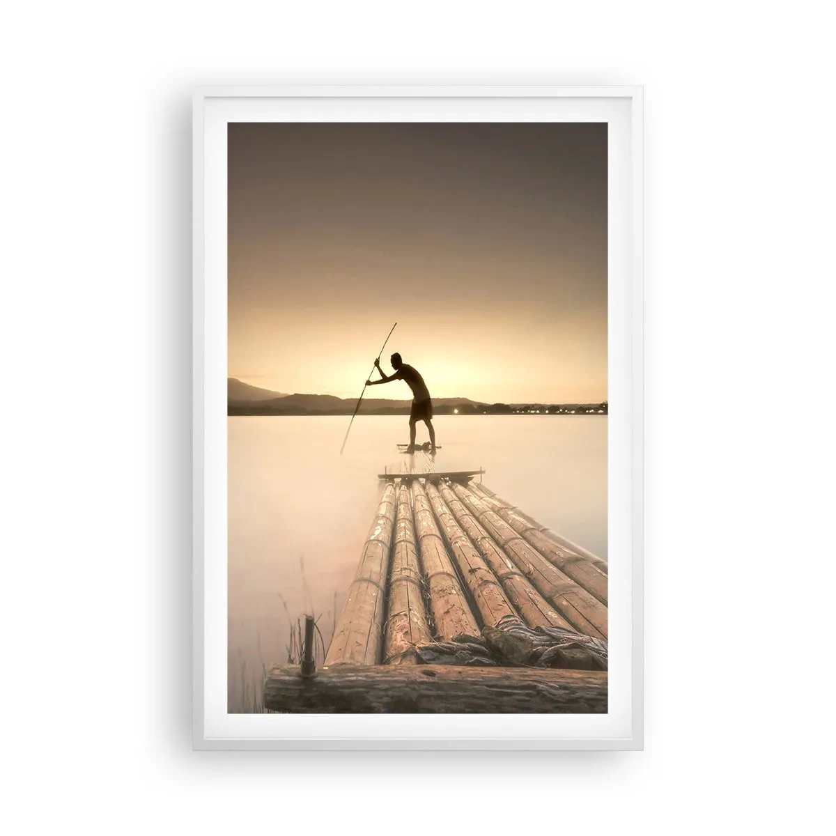 Affiche dans un cadre blanc - Poster - Avant la fin du jour - 61x91 cm