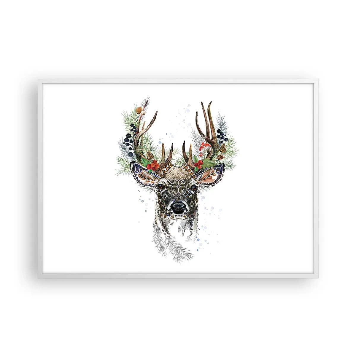 Affiche dans un cadre blanc - Poster - En robe de fête - 100x70 cm