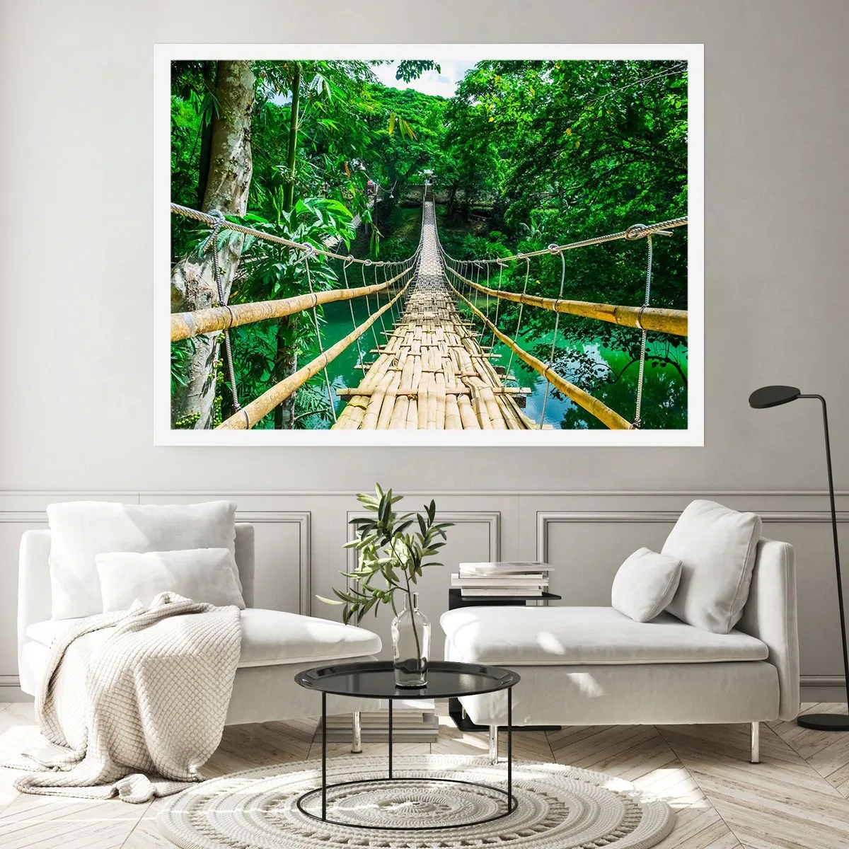 Affiche - Poster - Pont de singe en pleine nature - 91x61 cm