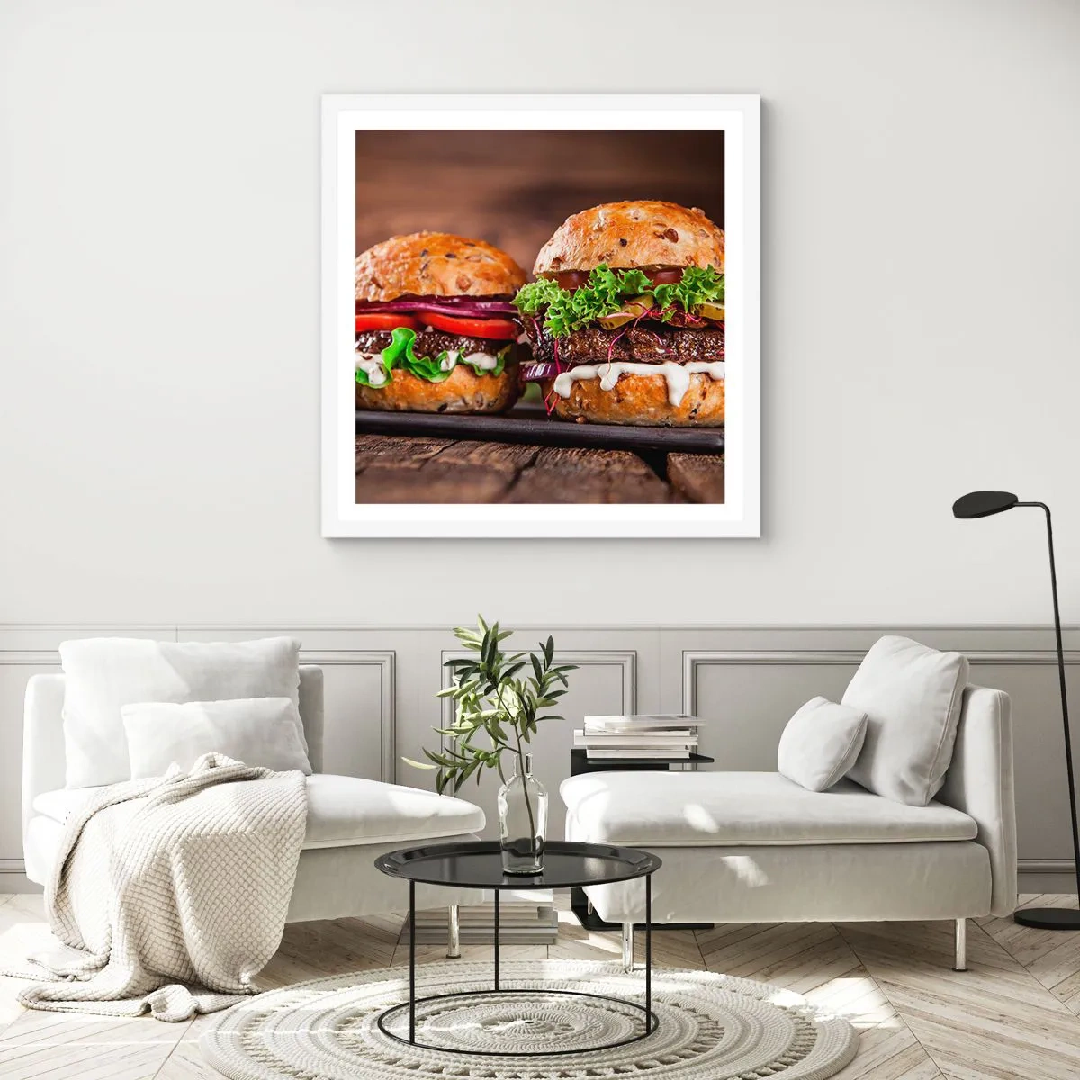 Affiche dans un cadre blanc - Poster - American dream - 50x50 cm