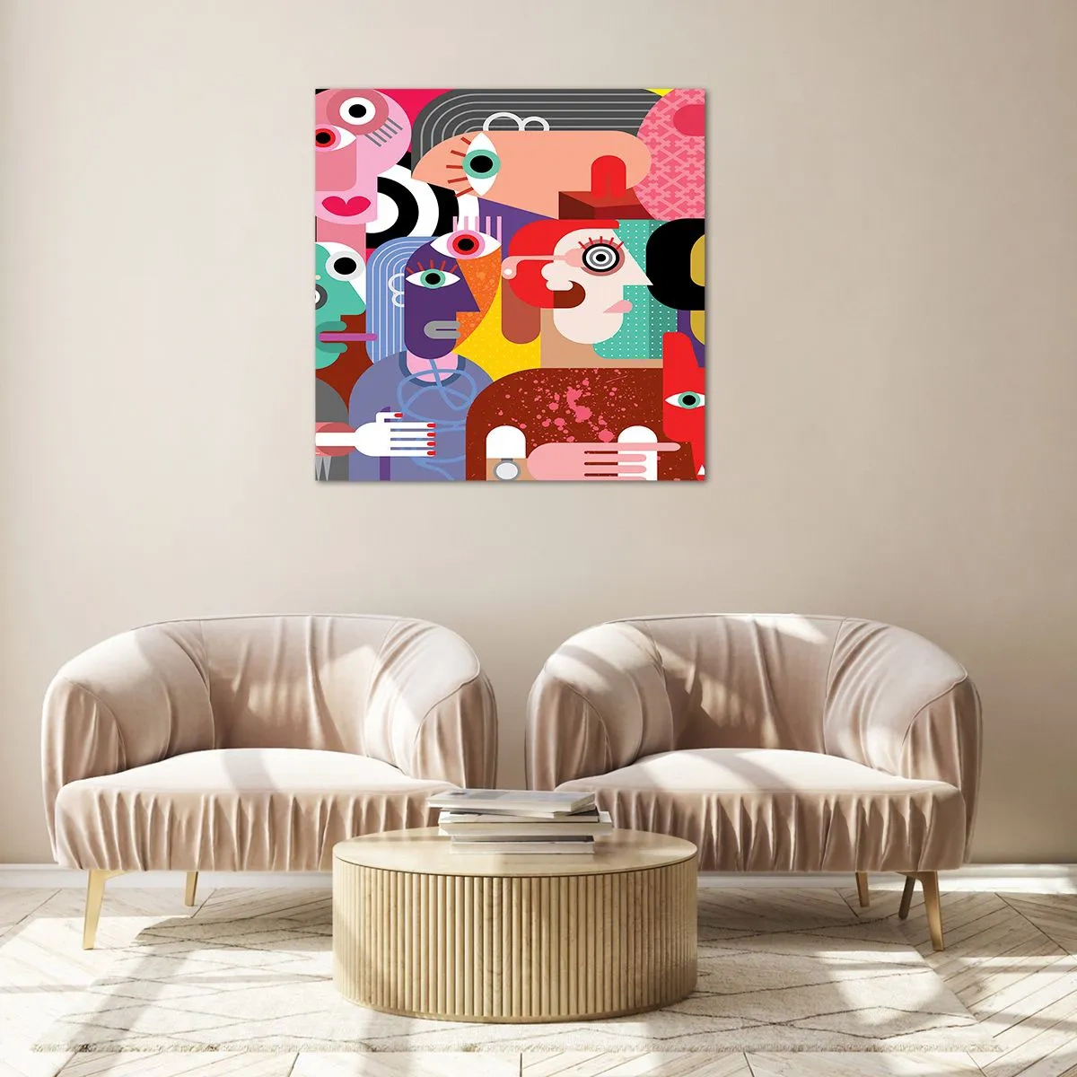 Impression sur verre - Image sur verre - Nous par M. Picasso - 50x50 cm