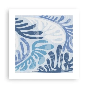 Affiche - Poster - Fougères bleues - 40x40 cm