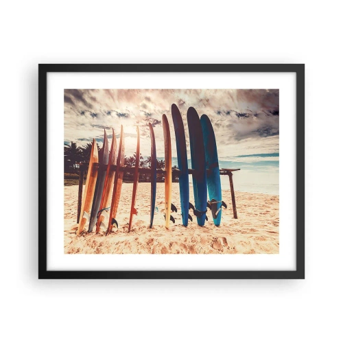 Affiche dans un cadre noir - Poster - Bonne nuit, à demain - 50x40 cm