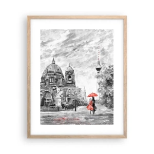 Affiche dans un chêne clair - Poster - Rencontre berlinoise - 40x50 cm