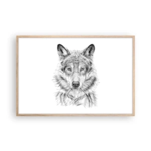 Affiche dans un chêne clair - Poster - Un leader né - 91x61 cm