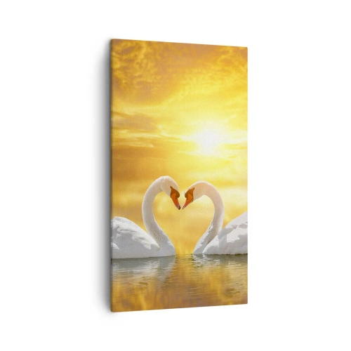 Impression sur toile - Image sur toile - Le coeur est le plus beau mot du monde… - 45x80 cm