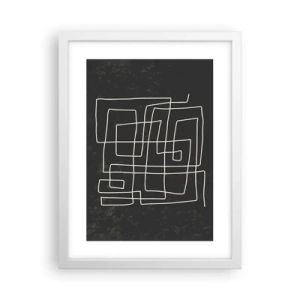 Affiche dans un cadre blanc - Poster - Pas aussi simple - 30x40 cm