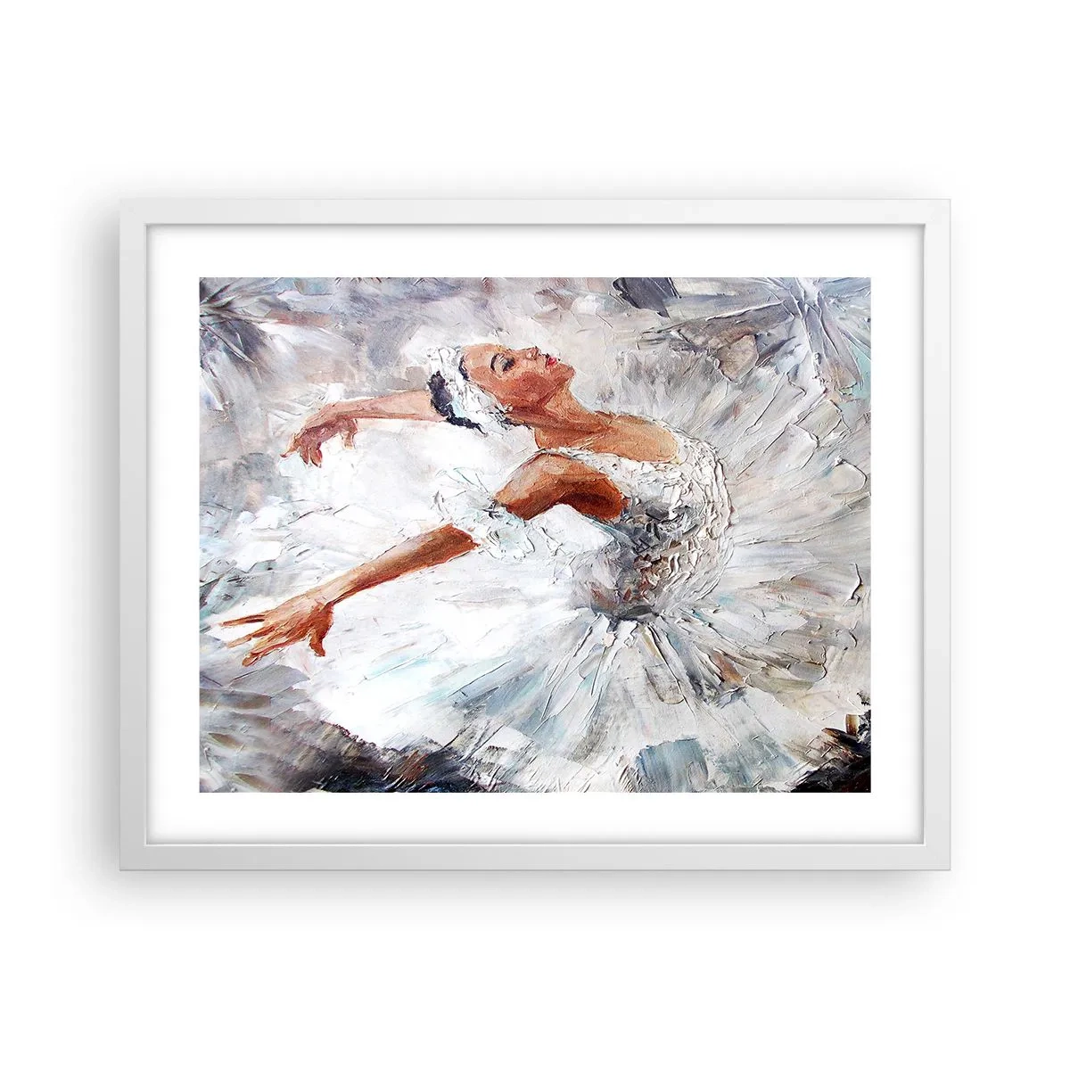 Affiche dans un cadre blanc - Poster - Délicat et léger comme du tulle - 50x40 cm