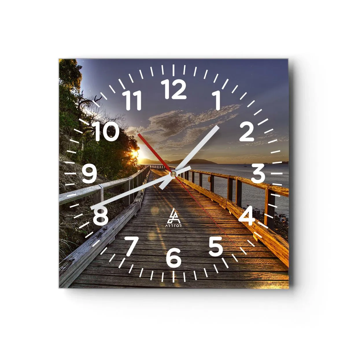 Horloge murale - Pendule murale - Aller, aller tout le temps en direction du soleil - 40x40 cm