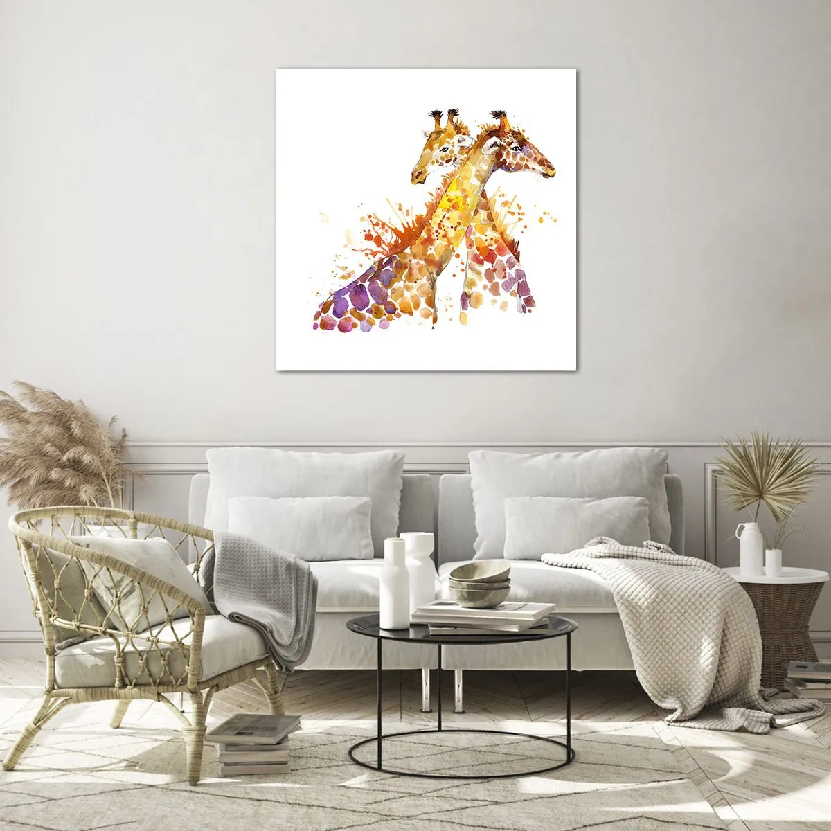 Impression sur verre - Image sur verre - Est-ce de l'amitié ou de l'amour? - 70x70 cm