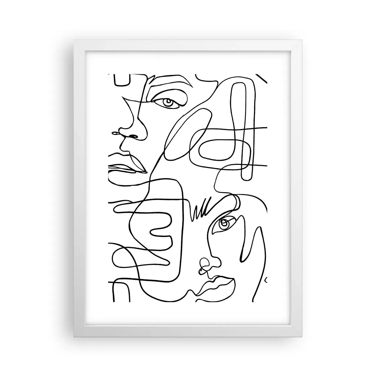 Affiche dans un cadre blanc - Poster - Dans des émotions enchevêtrées - 30x40 cm