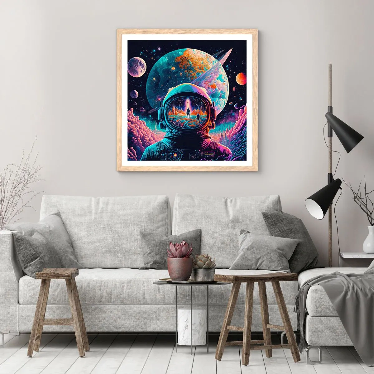 Affiche dans un chêne clair - Poster - Les philosophes n'en ont pas rêvé - 60x60 cm