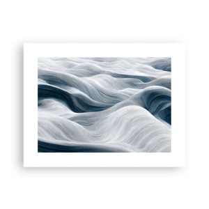 Affiche - Poster - Vagues blanches et bleues - 40x30 cm