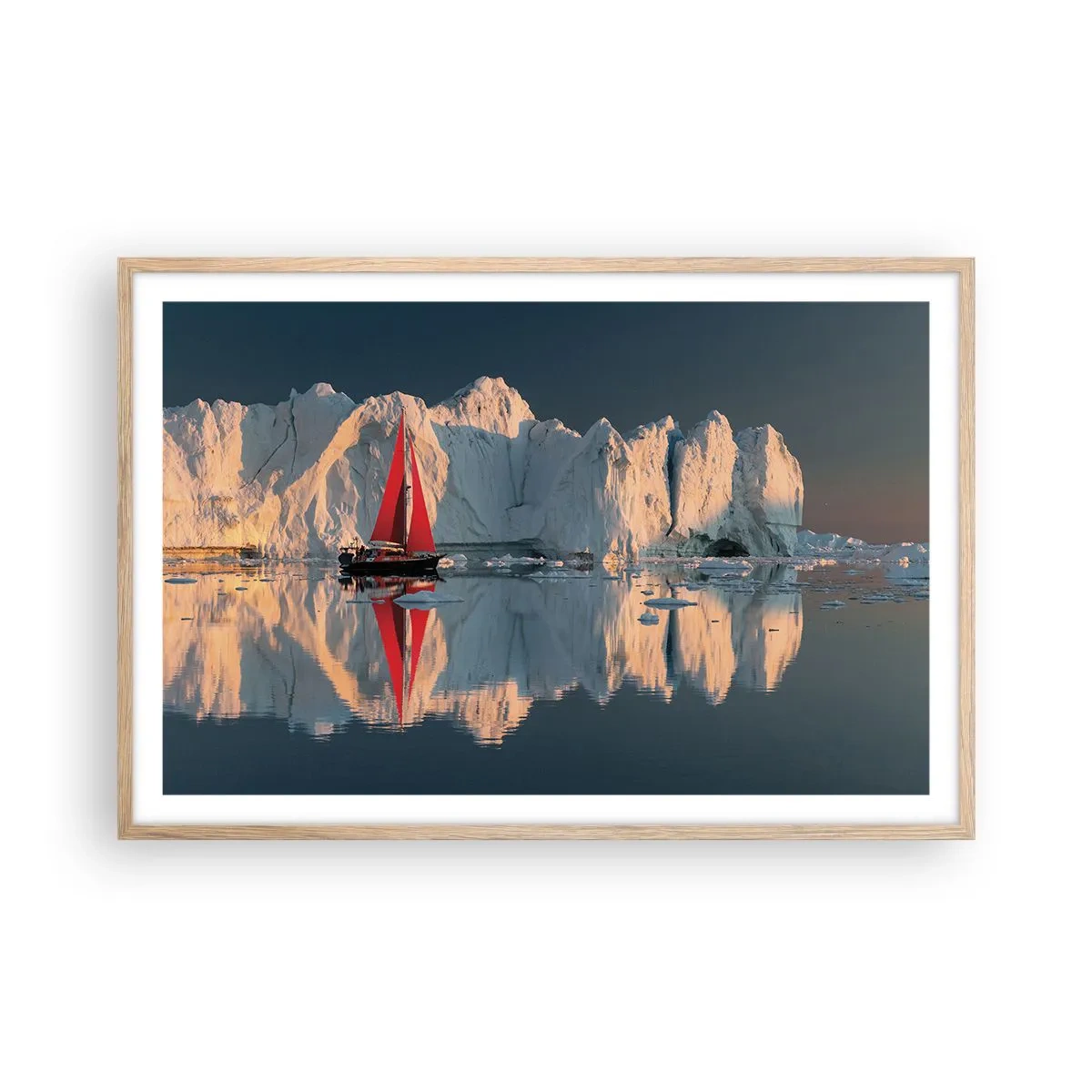 Affiche dans un chêne clair - Poster - Aux limites du monde - 91x61 cm