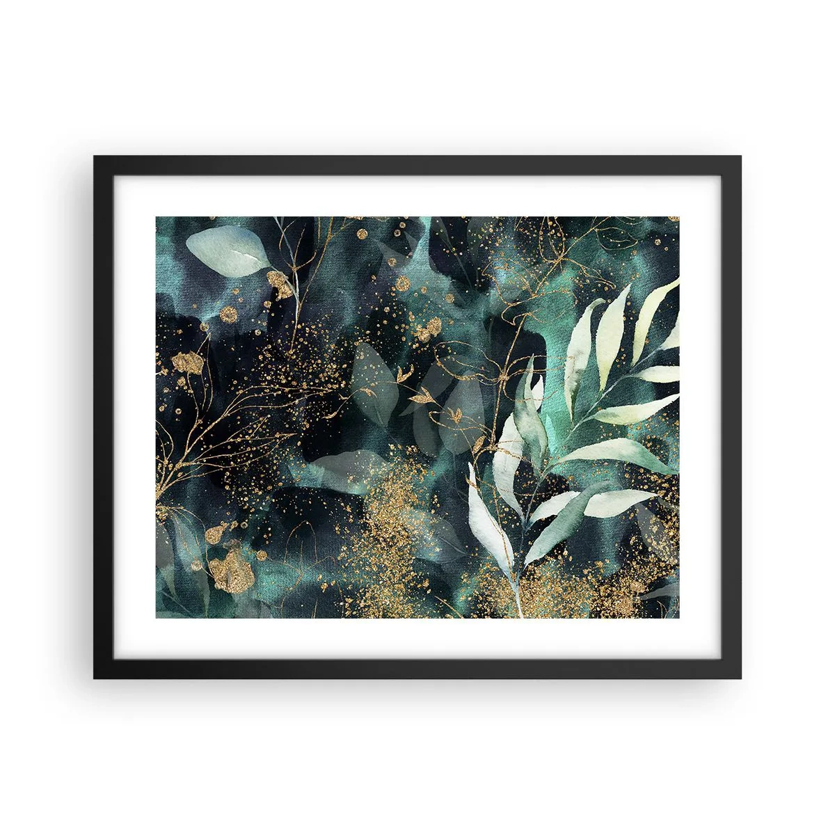 Affiche dans un cadre noir - Poster - Jardin magique - 50x40 cm