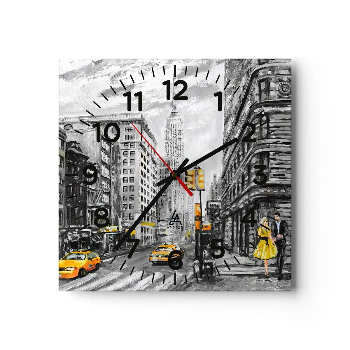 Horloge murale - Pendule murale - Une histoire new-yorkaise - 30x30 cm