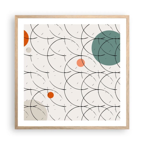 Affiche dans un chêne clair - Poster - Dans l'esprit pop art - 60x60 cm