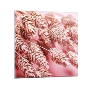 Impression sur verre - Image sur verre - Une cascade florale en rose - 30x30 cm