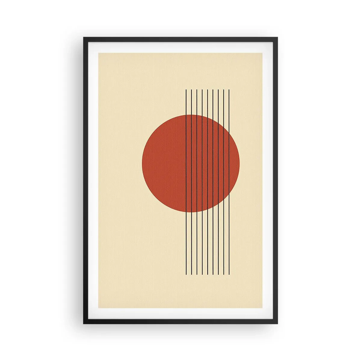 Affiche dans un cadre noir - Poster - Aux alentours et plus loin - 61x91 cm