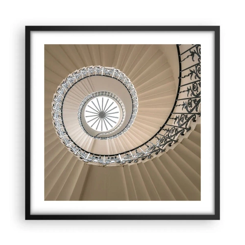 Affiche dans un cadre noir - Poster - À l'intérieur de la coquille - 50x50 cm