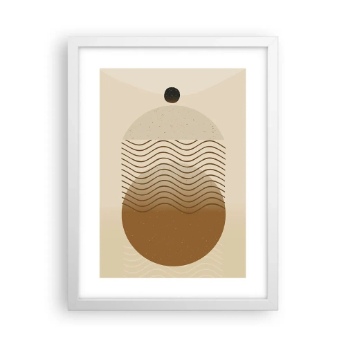 Affiche dans un cadre blanc - Poster - Sur l'origine des figures géométriques - 30x40 cm