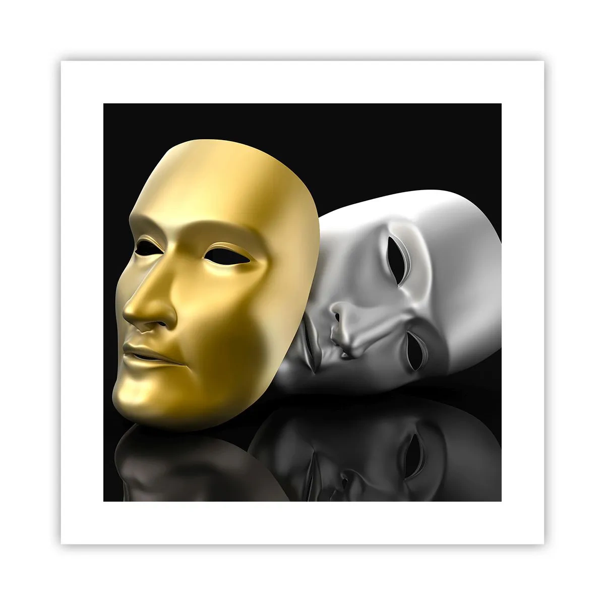 Affiche - Poster - La vie est un théâtre - 40x40 cm