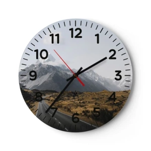 Horloge murale - Pendule murale - Chemin vers le coeur de la montagne - 30x30 cm