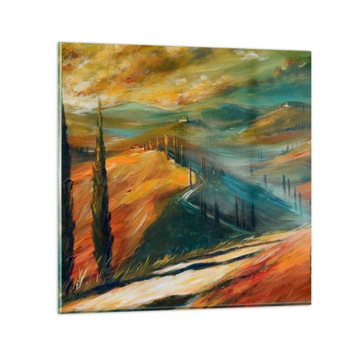 Impression sur verre - Image sur verre - paysage toscan - 70x70 cm