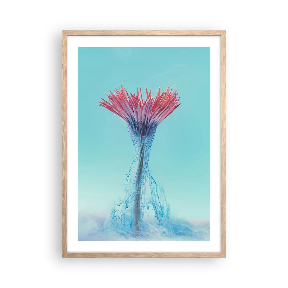 Affiche dans un chêne clair - Poster - Dans une étreinte vivifiante - 50x70 cm