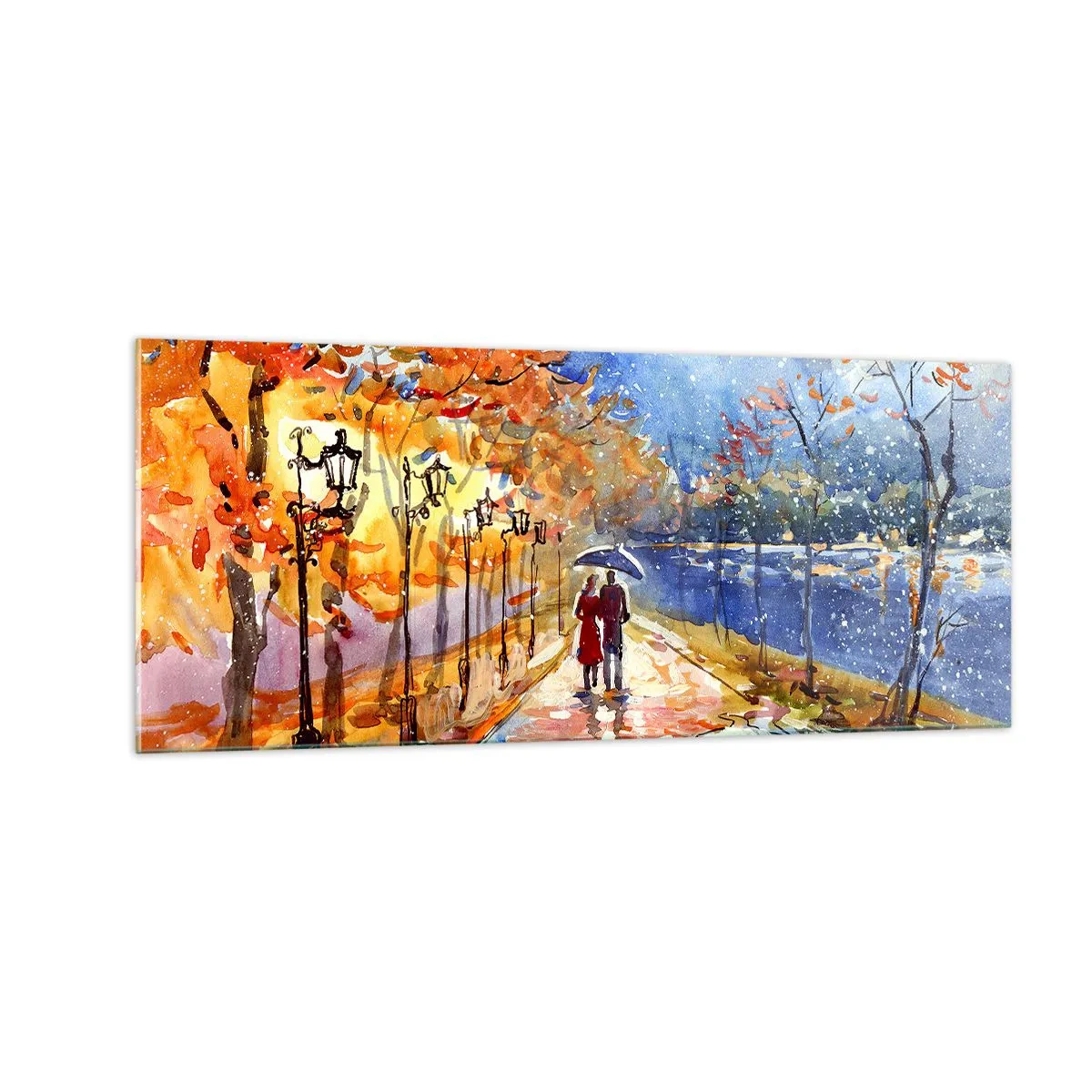 Impression sur verre - Image sur verre - Ensemble jusqu'au bout du temps - 100x40 cm