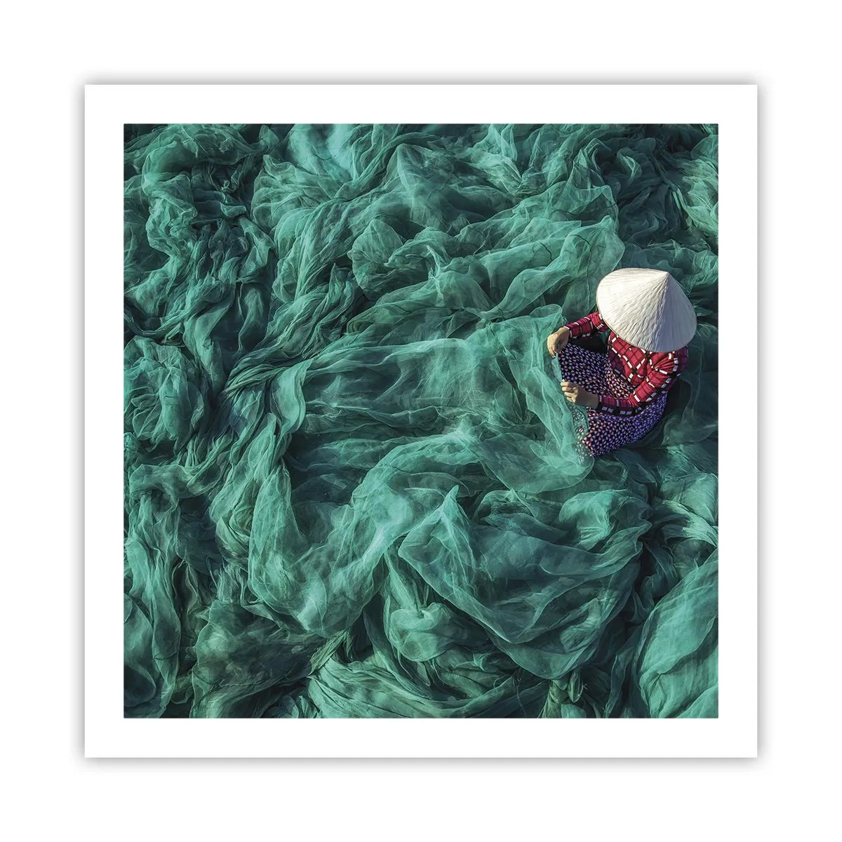 Affiche - Poster - Dans une mer de filet - 60x60 cm