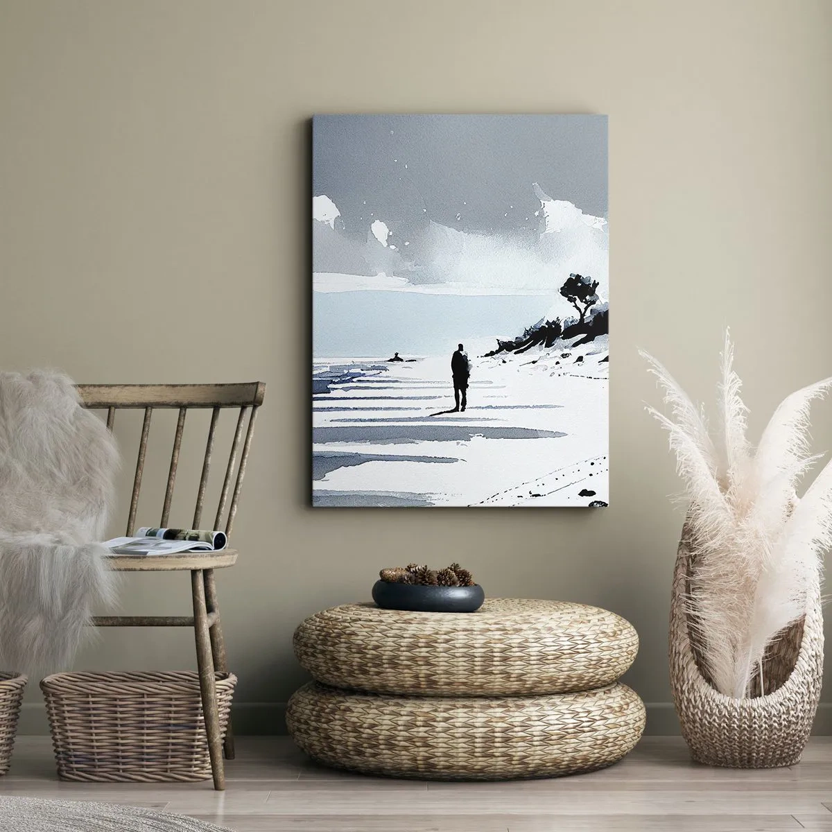 Impression sur toile - Image sur toile - Seul à seul - 55x100 cm