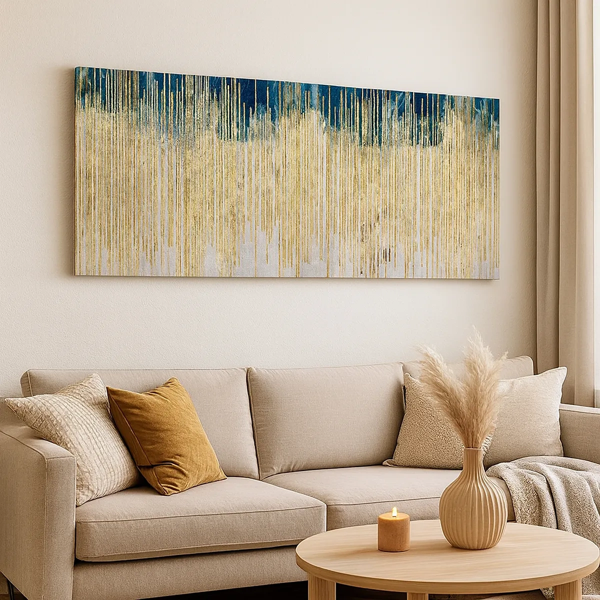 Impression sur toile - Image sur toile - Bordure dorée - 30x30 cm