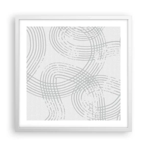 Affiche dans un cadre blanc - Poster - Il n'y a pas de chemin droit - 50x50 cm