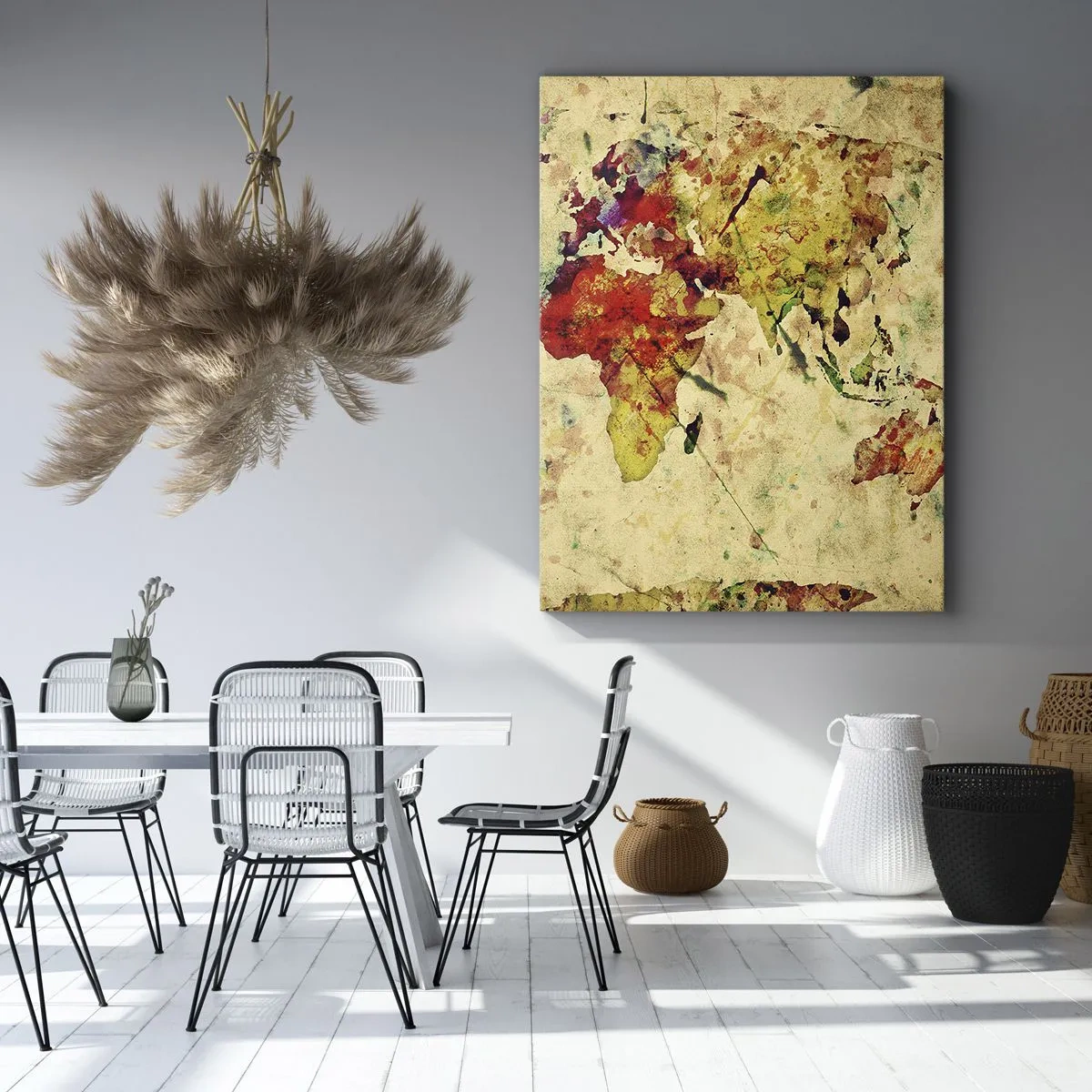 Impression sur toile - Image sur toile - La vie comme du papier carte coloré - 55x100 cm
