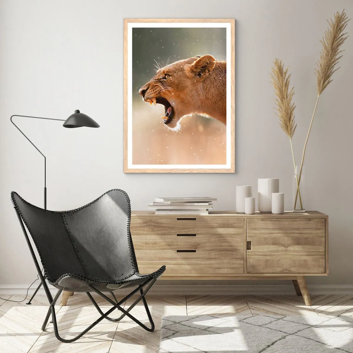 Affiche dans un chêne clair - Poster - Essayez  de ne pas écouter - 40x50 cm