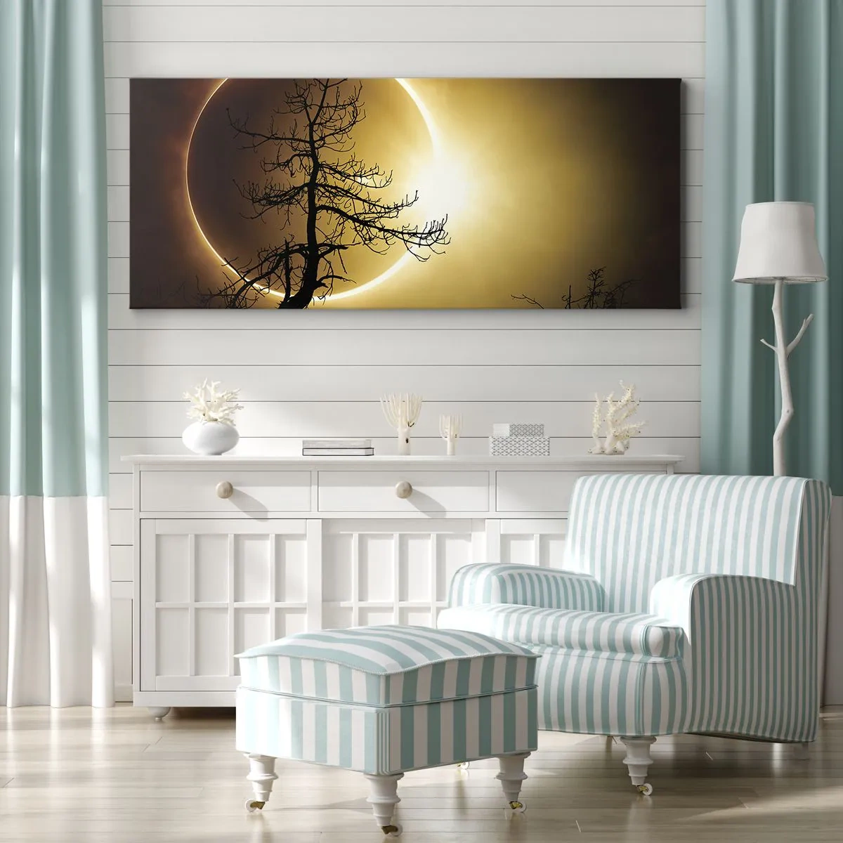 Impression sur toile - Image sur toile - Éclipse totale - 100x40 cm
