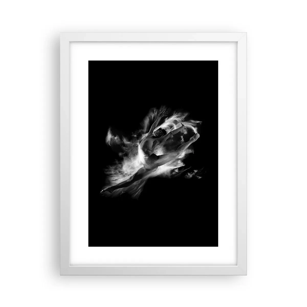 Affiche dans un cadre blanc - Poster - Coincé en l'air - 30x40 cm