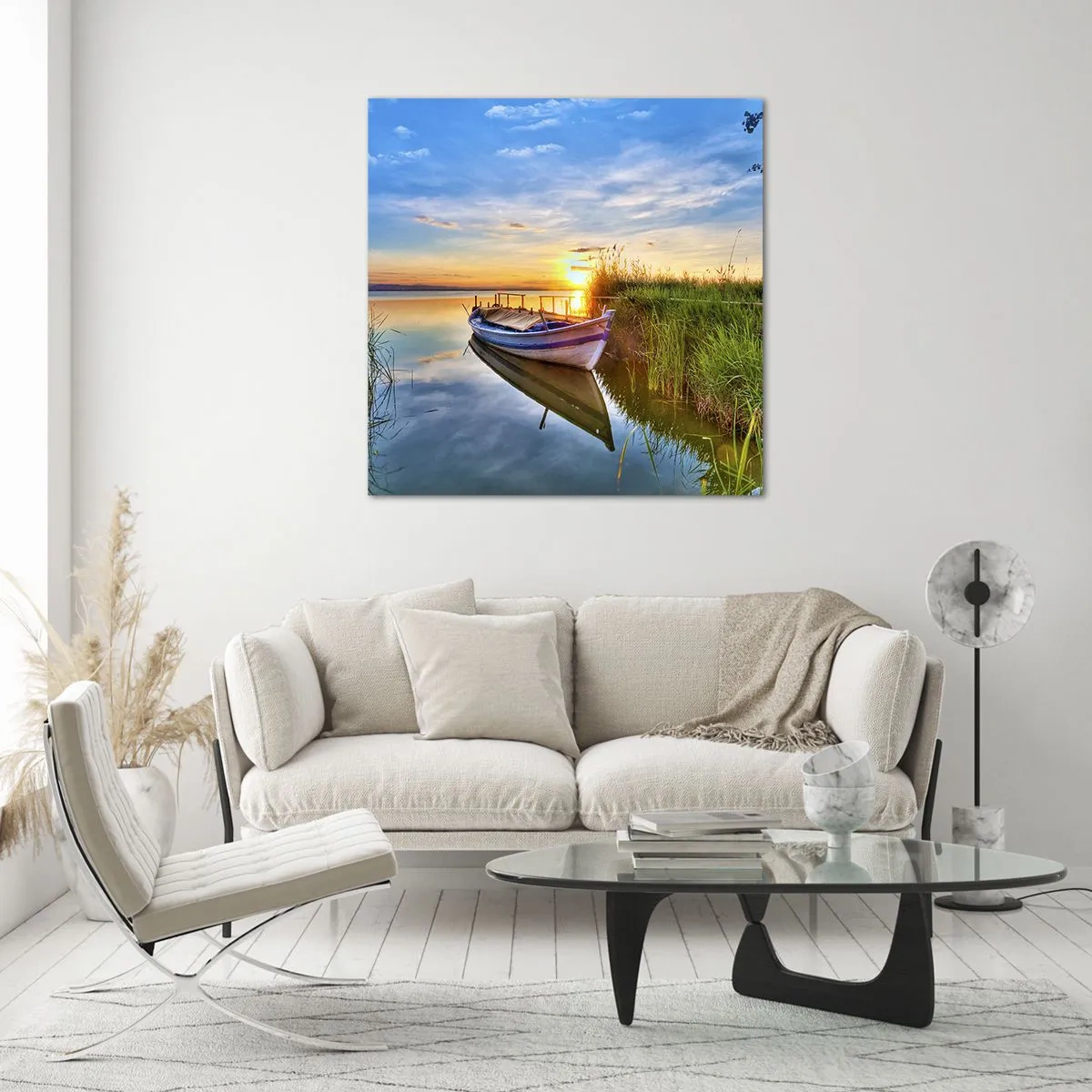 Impression sur verre - Image sur verre - La crique où les rêves deviennent réalité - 70x70 cm