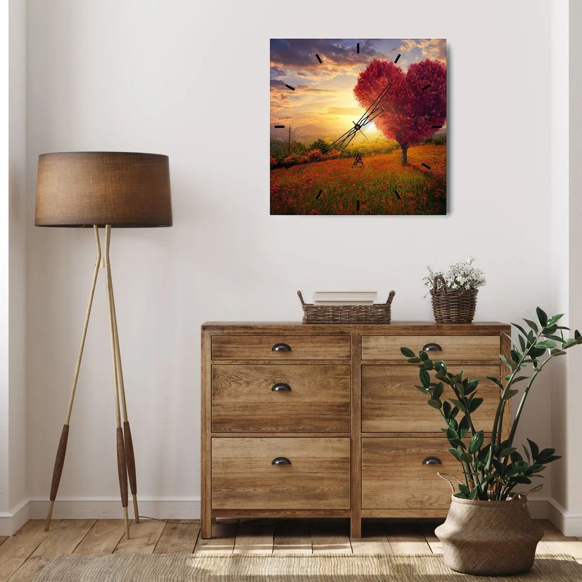 Horloge murale - Pendule murale - Touche le cœur - 40x40 cm