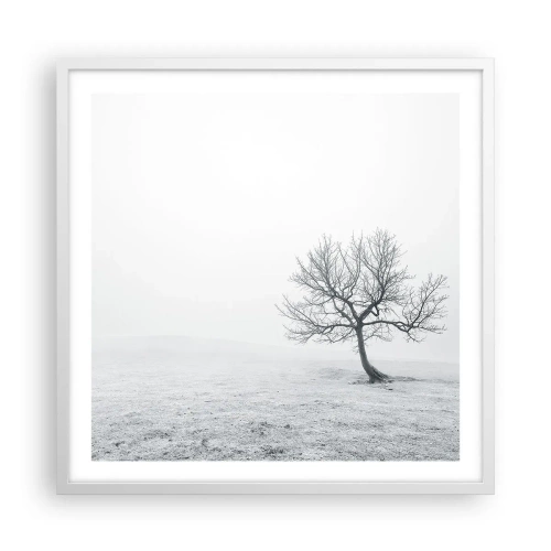 Affiche dans un cadre blanc - Poster - Contre le néant - 60x60 cm
