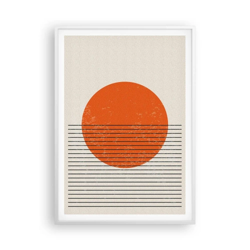 Affiche dans un cadre blanc - Poster - Toujours le soleil - 70x100 cm