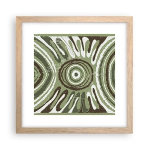 Affiche dans un chêne clair - Poster - Une explosion d'émotions - 30x30 cm