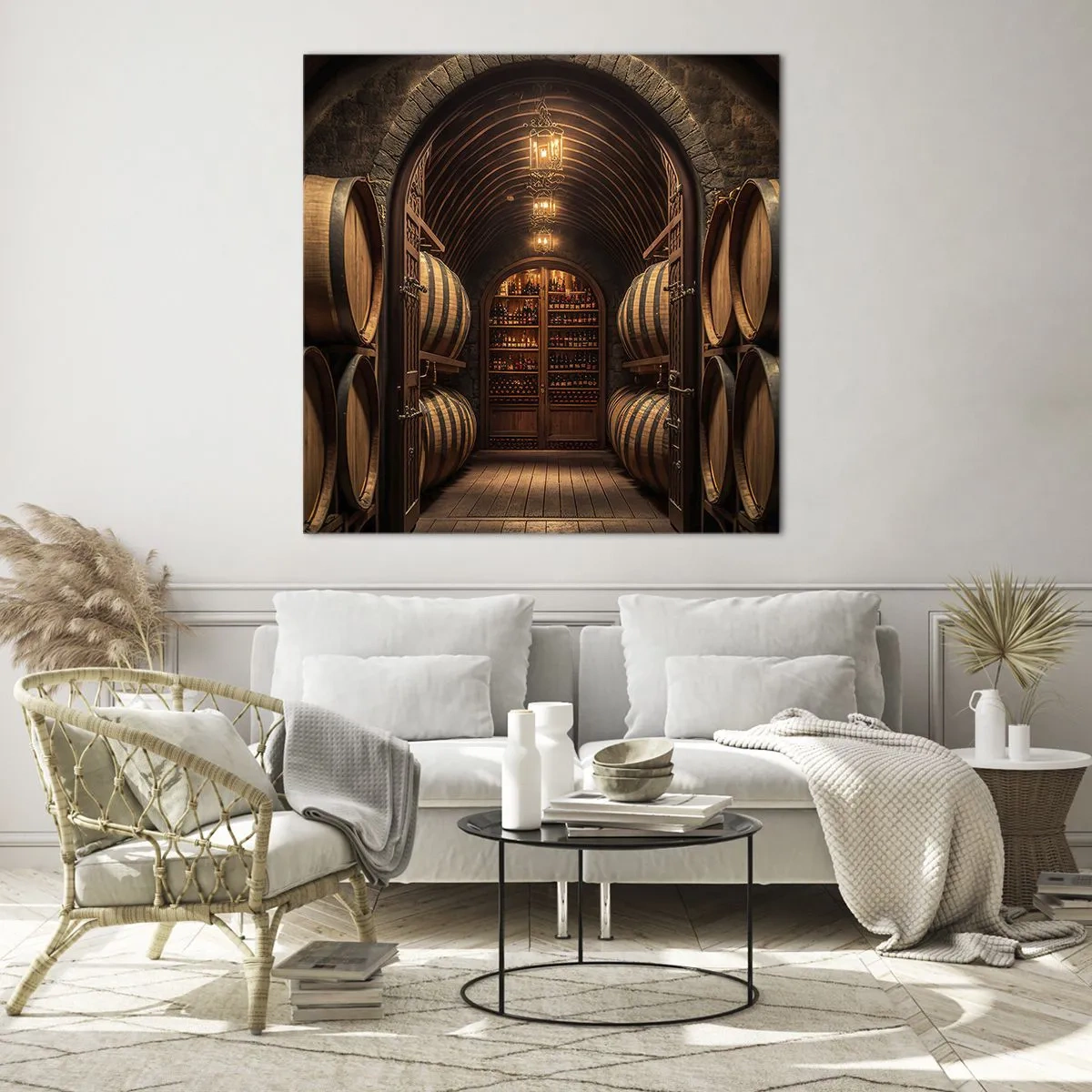 Impression sur verre - Image sur verre - Cave climatisée - 70x70 cm