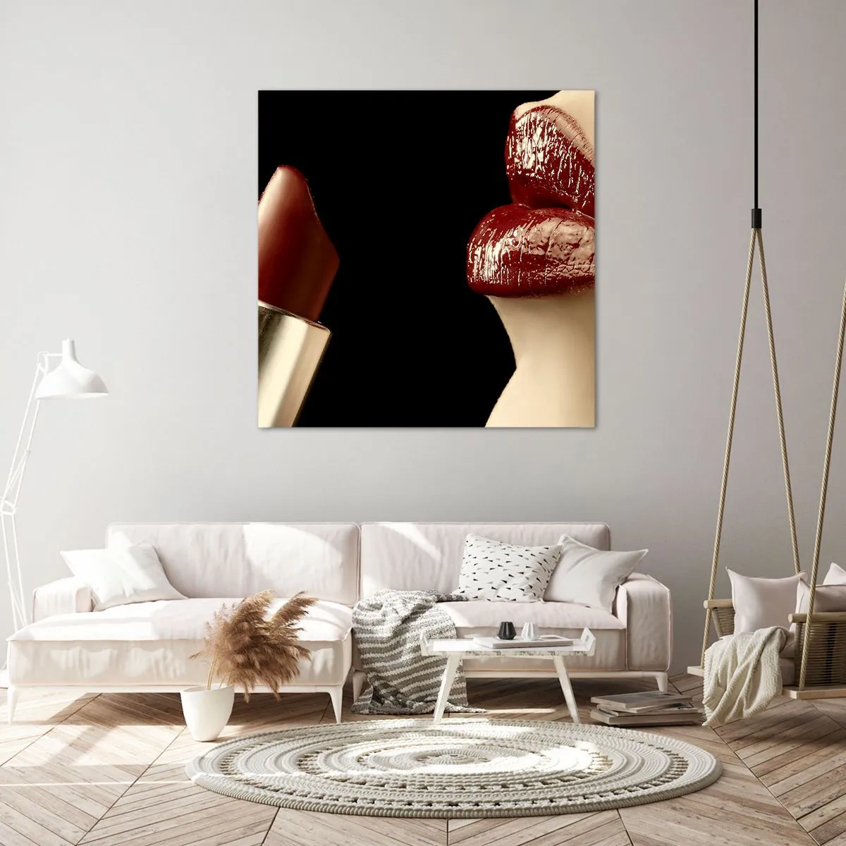 Impression sur toile - Image sur toile - Sensualité et brillance du carmin - 40x40 cm