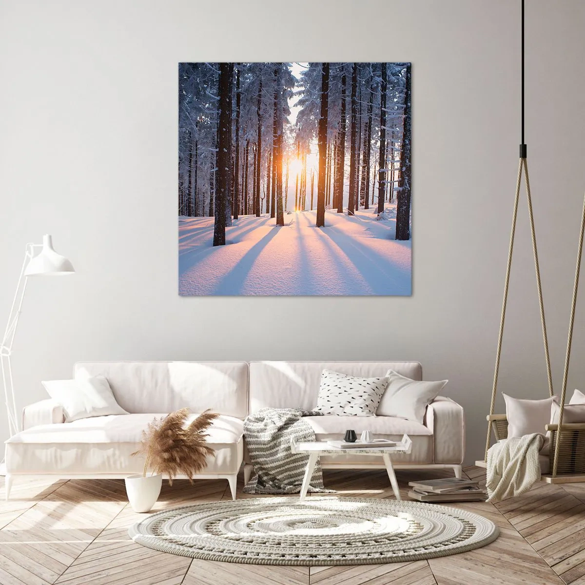 Impression sur toile - Image sur toile - Clairement en noir et blanc - 40x40 cm