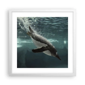 Affiche dans un cadre blanc - Poster - Bienvenue dans mon monde - 40x40 cm