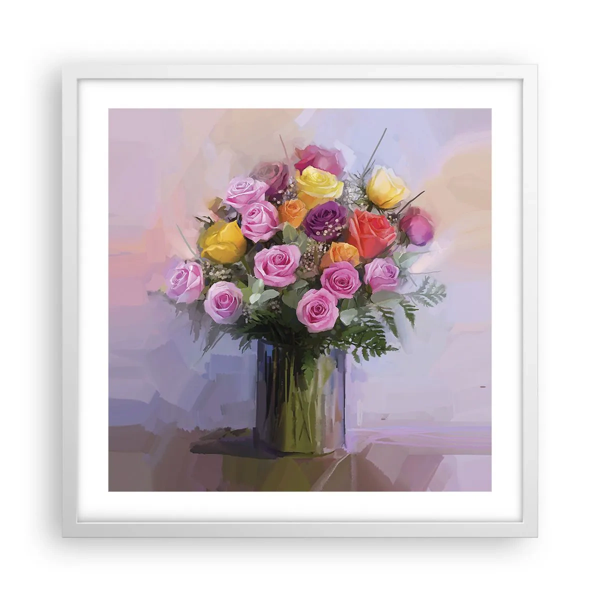 Affiche dans un cadre blanc - Poster - Beauté conservée - 50x50 cm