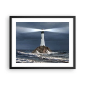 Affiche dans un cadre noir - Poster - I… i… ici ! - 50x40 cm